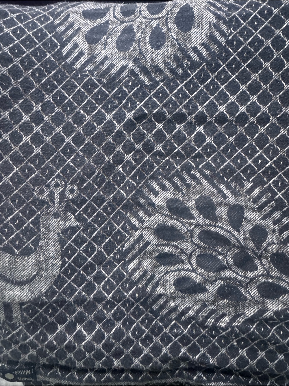 Kids Navy Peacock Patterned Fabric Accessory - Unbranded